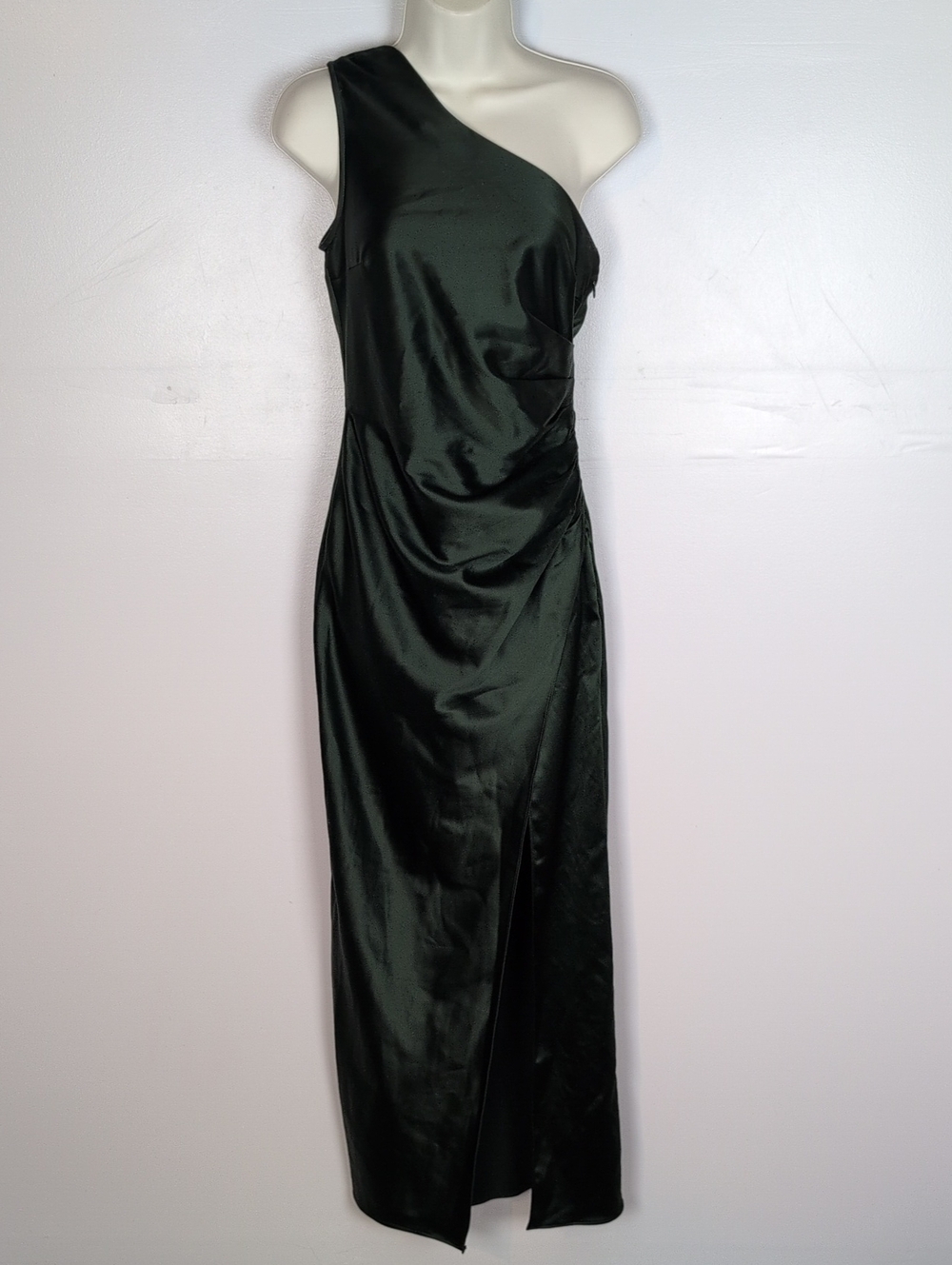 BHLDN One Shoulder Satin Evening Dress